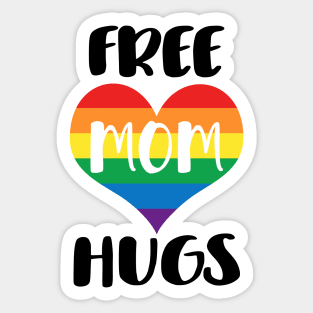 Free Mom Hugs - Black Text Sticker